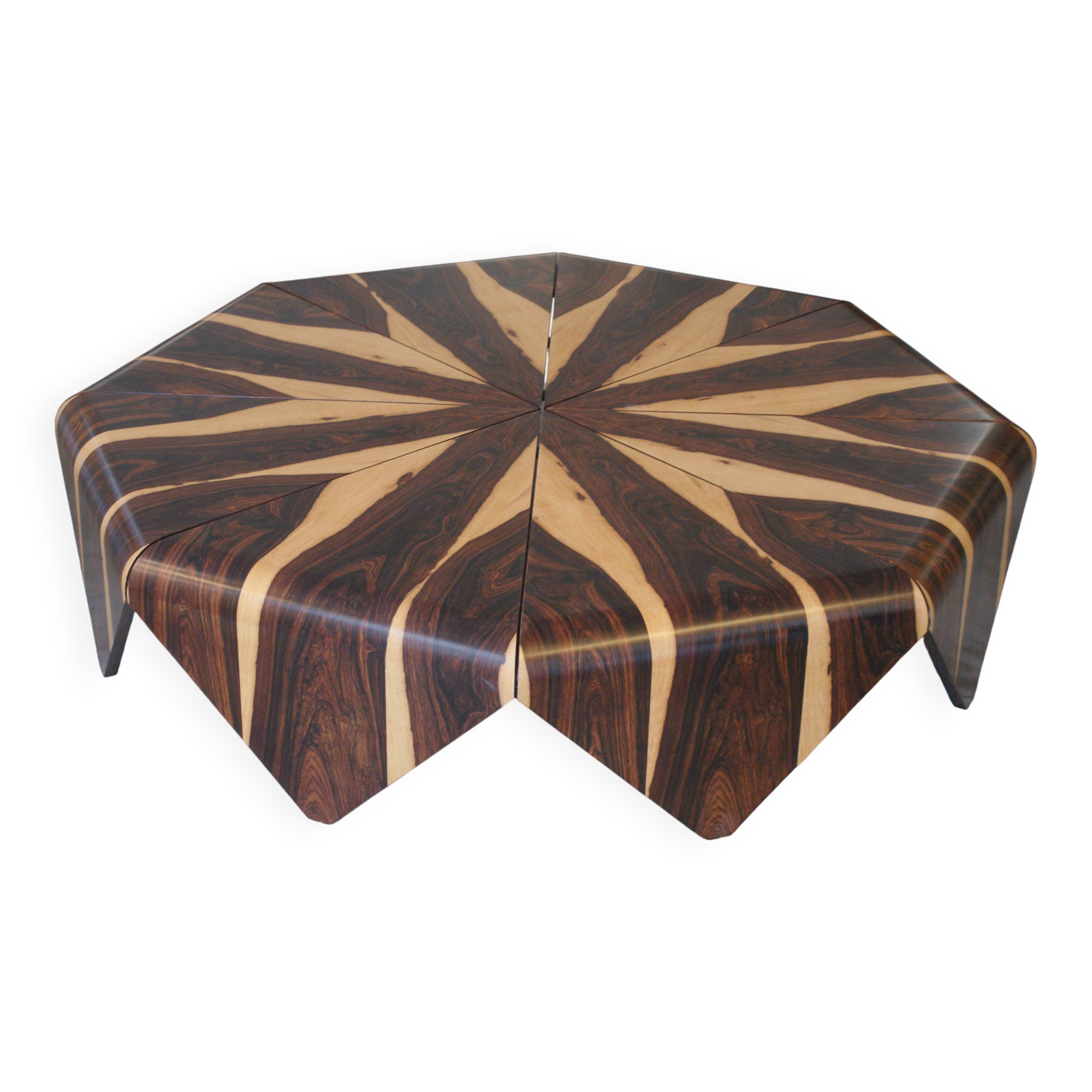 Petala Coffee Table in Cocobolo Wood by Jorge Zalszupin, Latelier Brazil, 1959