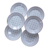 6 vintage dessert plates model Louviers from Luneville 191133