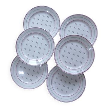 6 vintage dessert plates model Louviers from Luneville 191133