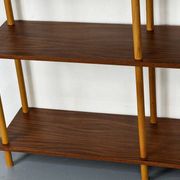 Mid-century modernist teak stick wall cabinet attributed to Willem Lutjens for Gouda Den Boer, 1950s