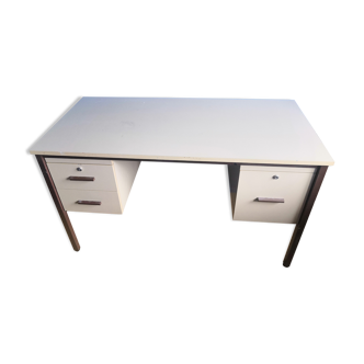 Gray metal desk