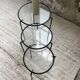 50s metal and glass nesting coffee tables