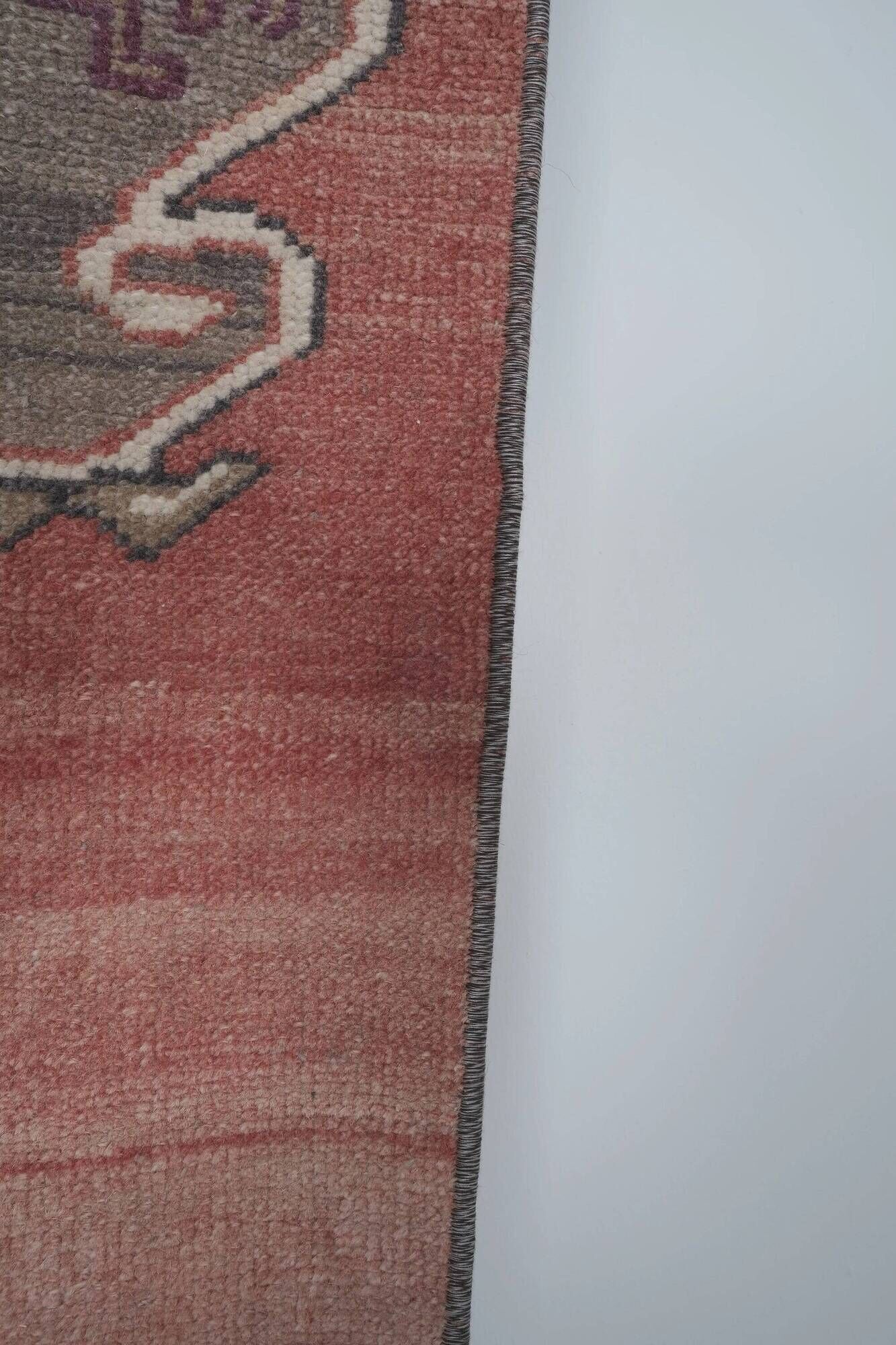 Vintage Turkish hallway rug 85x668 cm