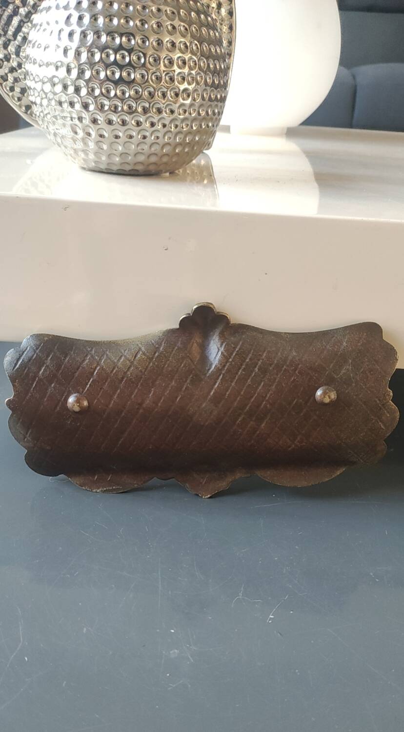 Purse style Rocaille/Napoleon III in aged gold patina brass