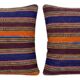Set of 2 vintage Turkish cushion covers 56x58 cm