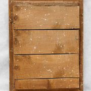 French 19th century rectangular golden mirror with ribbed frame