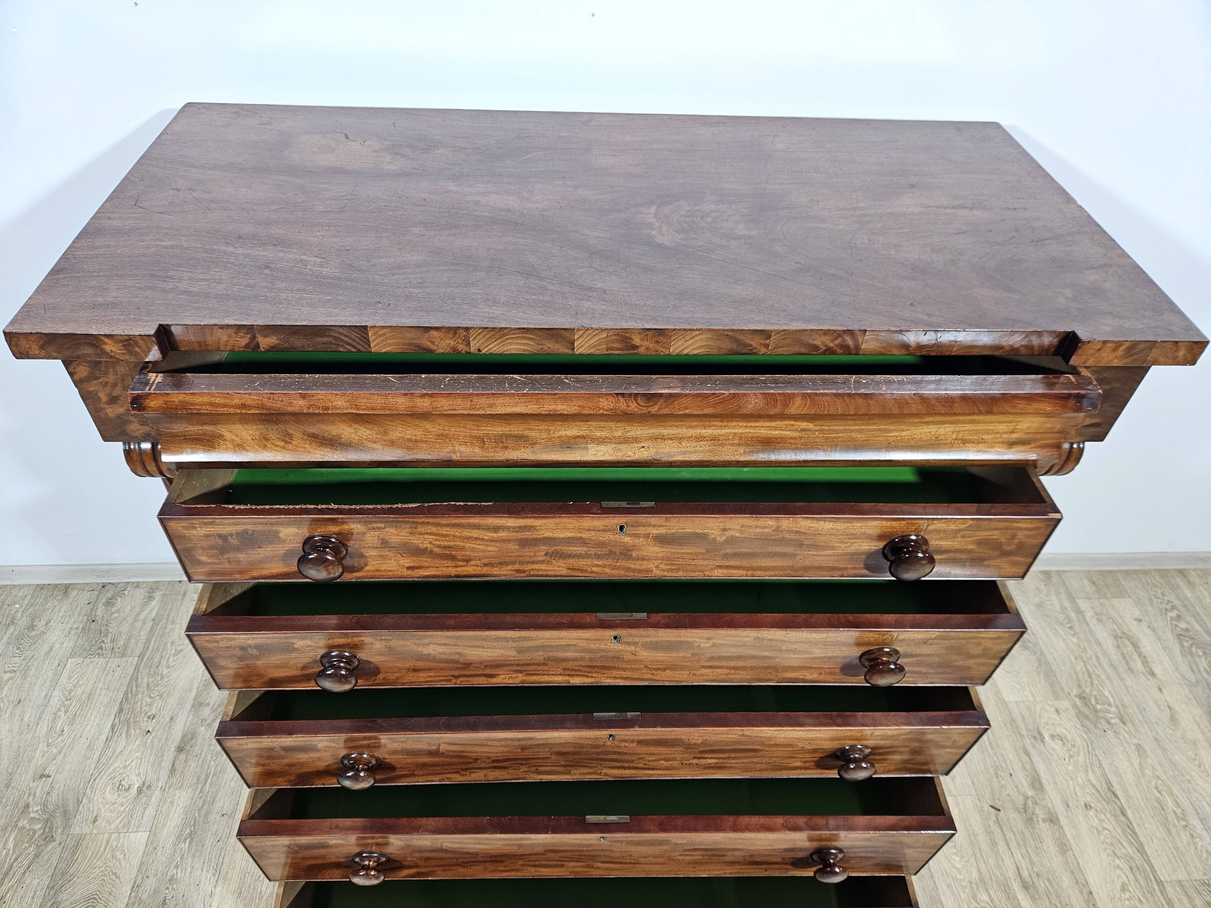 Chiffonier commode Biedermeier/Mahogany, première moitié du 19e siècle