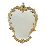 Golden brass mirror