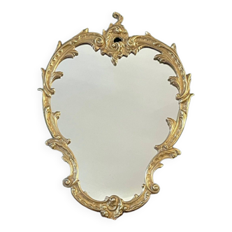 Miroir en laiton doré