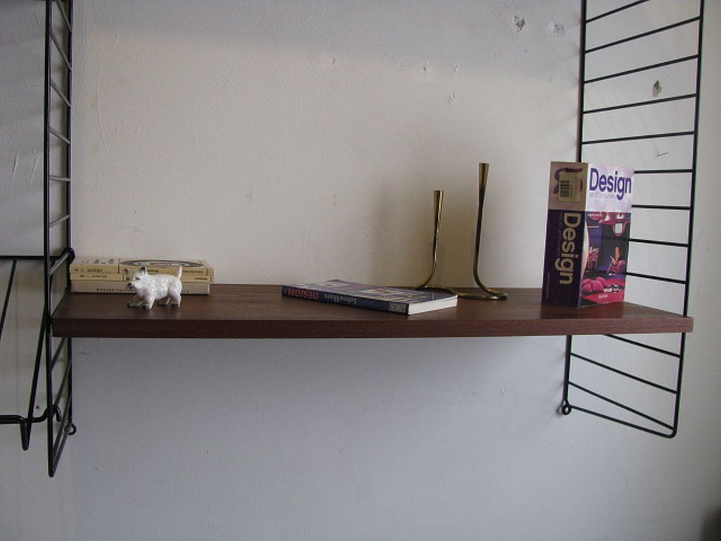 Wall shelves by Nils Nisse String System, Sweden 1960/70