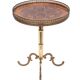 Table d'appoint en bois marqueté italien des années 1950, style mid-century modern.