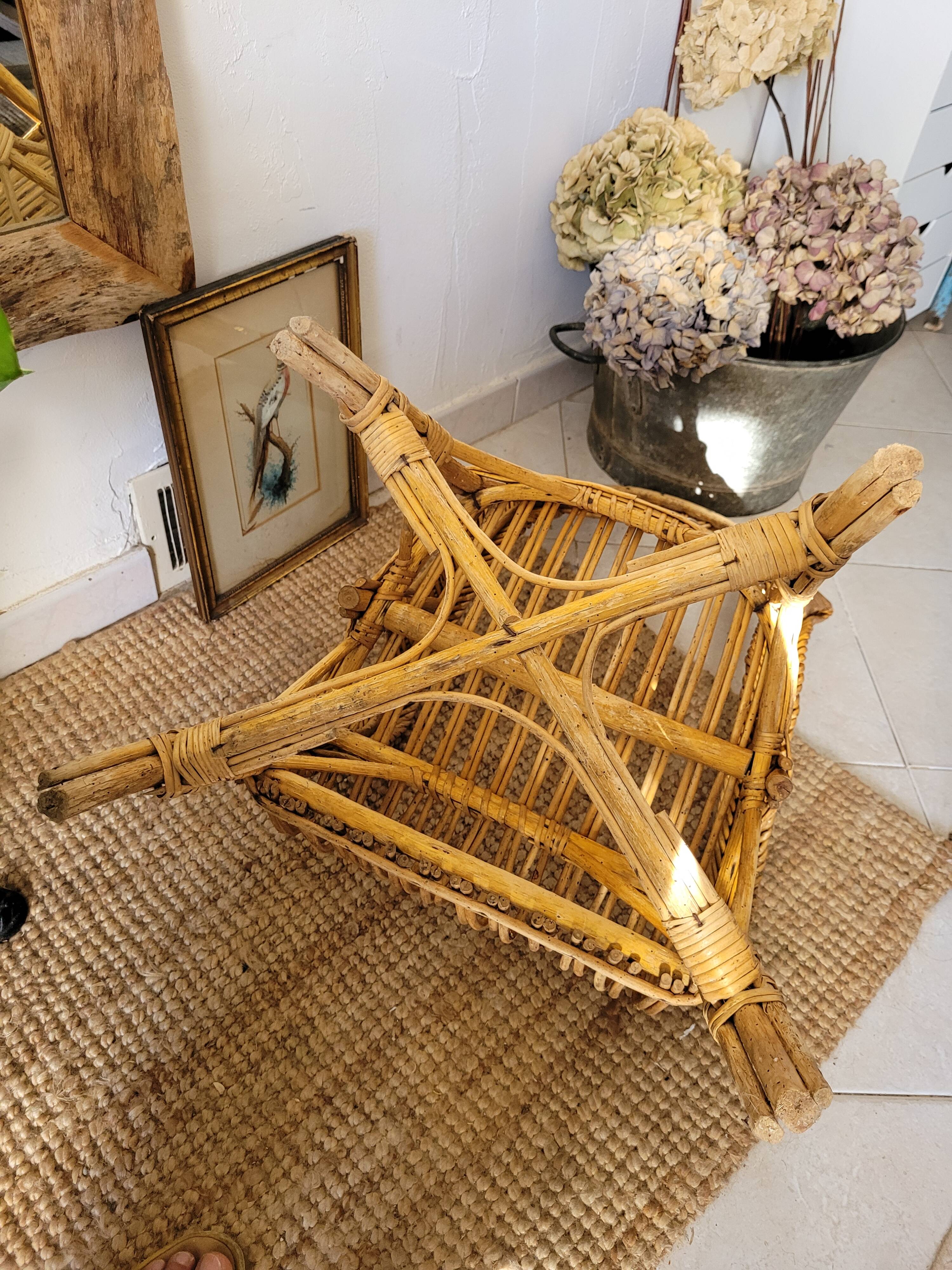 Vintage rattan armchair