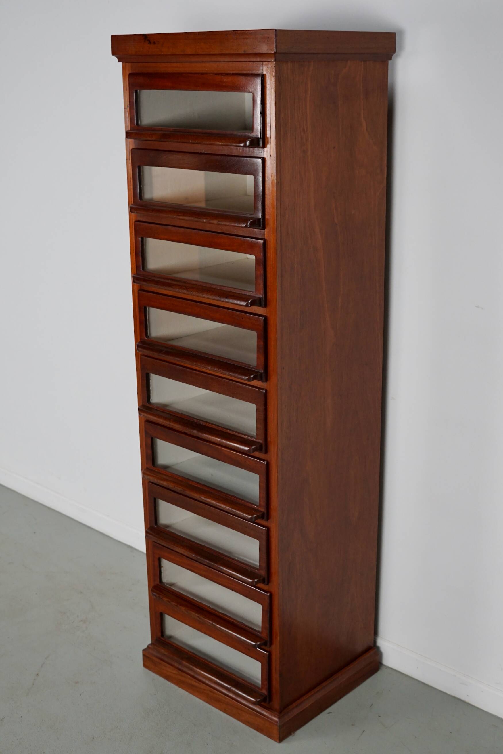 Vintage Dutch Hardwood Haberdashery Shop Cabinet, 1930s