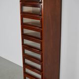 Vintage Dutch Hardwood Haberdashery Shop Cabinet, 1930s