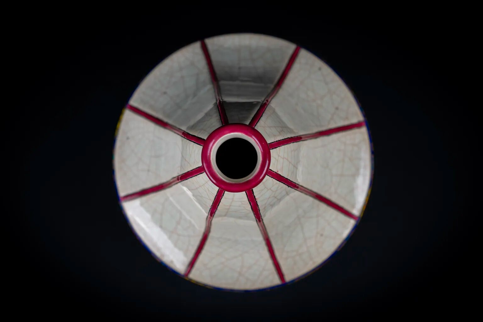 Art Deco Longwy spinning top vase in cloisonné enamel - 1930s