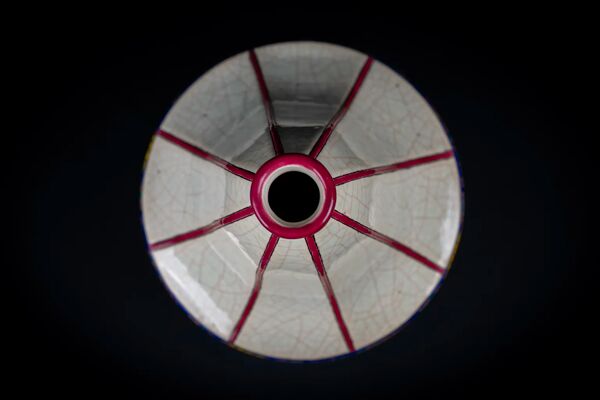 Vase toupie art déco Longwy en émaux cloisonnés - années 30