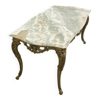 Marble coffee table, Louis XV style legs