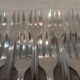 12 silver plated cake forks, Ercuis Compiègne, 13.7cm