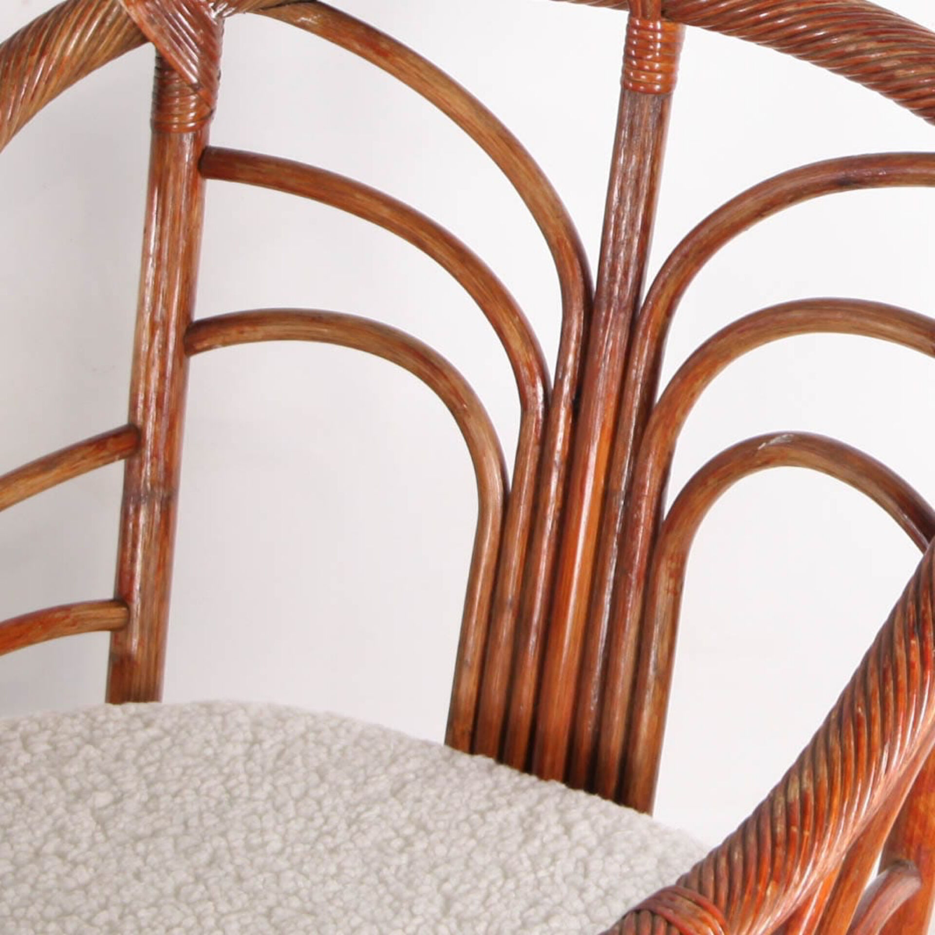 Pair of rattan armchairs