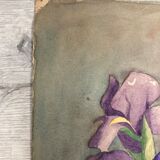 Watercolor with vintage irises