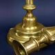 Pair of gilded bronze candlesticks from the Regency period, 18th century.