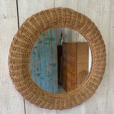Wicker mirror