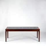 Scandinavian coffee table wood and ceramic