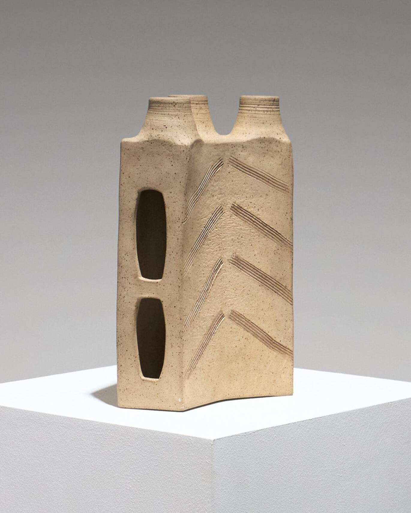 Brutalist Stoneware Soliflore, 1960s