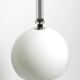 Large Czech Mid Century glass ceiling lamp with glass shade and glass rod
