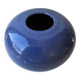 Blue ceramic round vase Unmarked