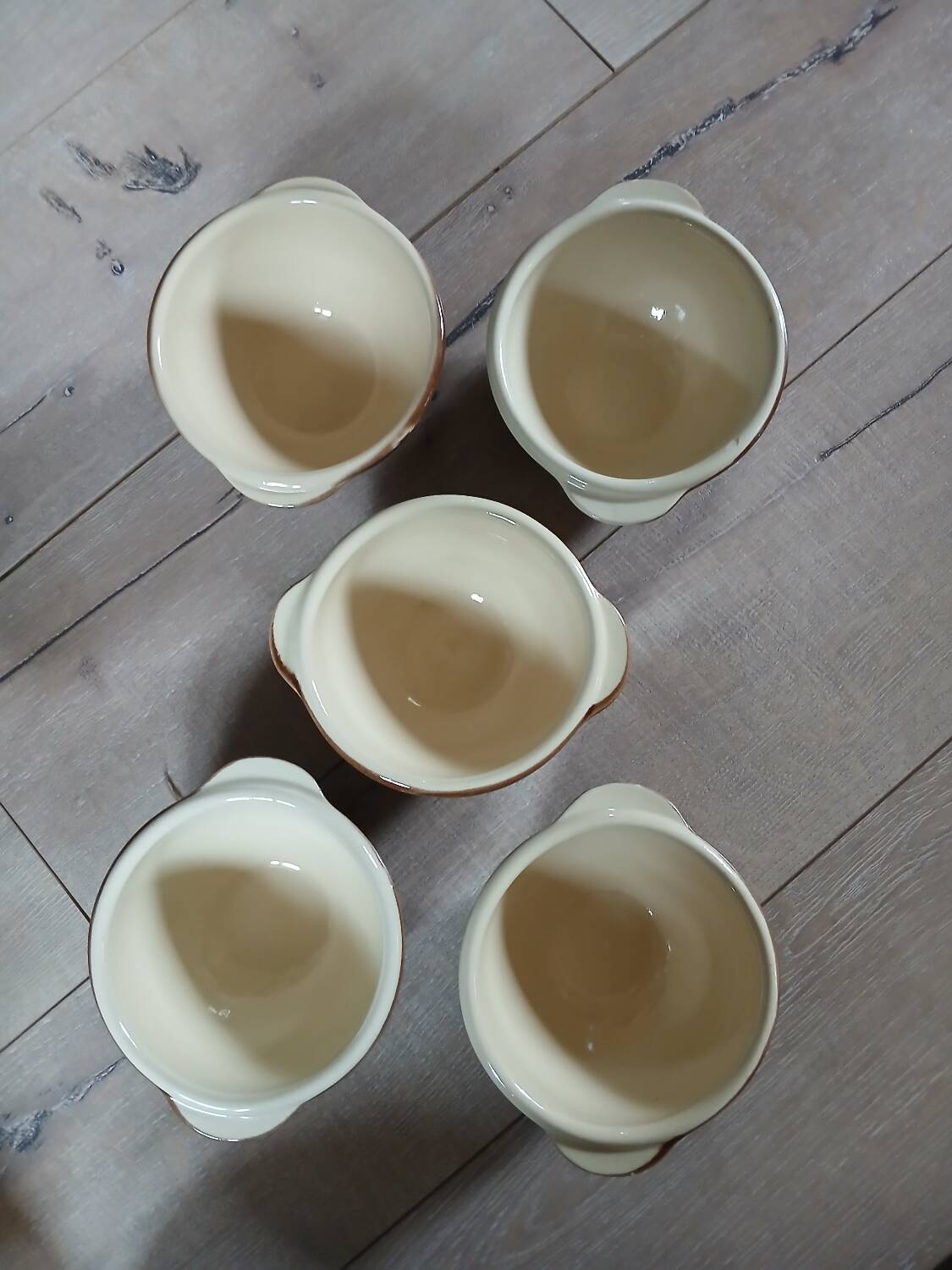 5 antique ear bowls Émile Henry