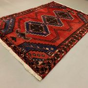 Vintage Tribal Rug 205x137 cm Wool Oriental Hand Made Rug Red, Navy