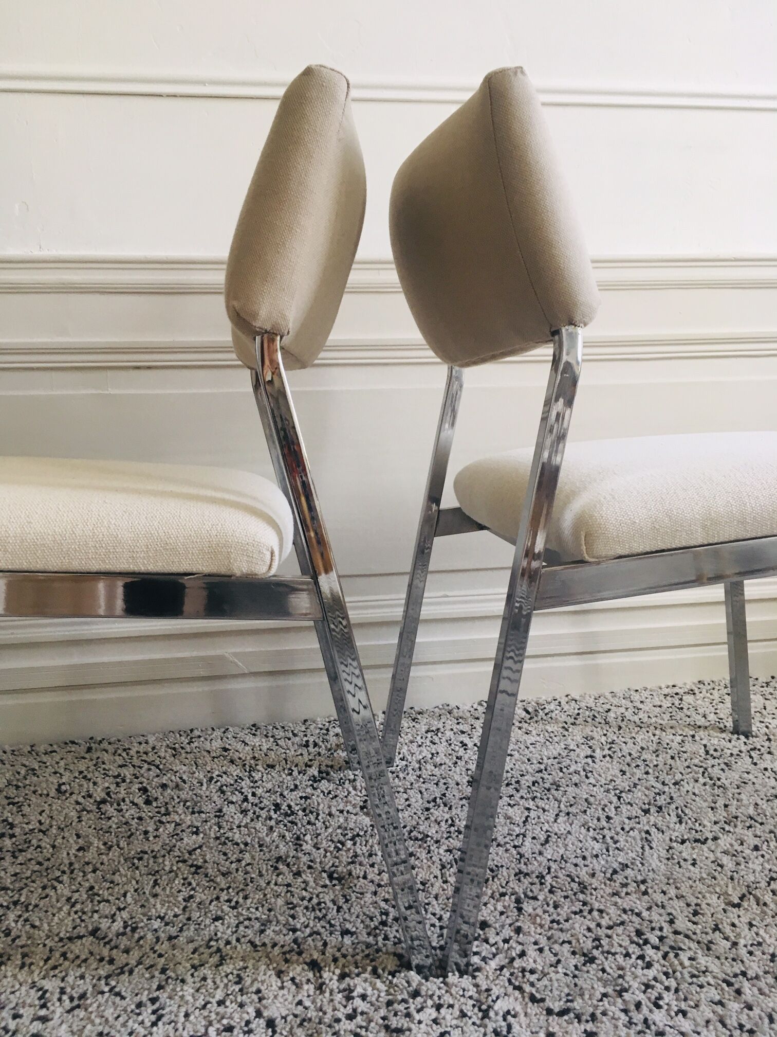 Pair of seats wide vintage