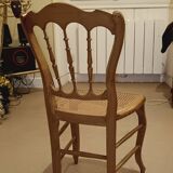 5 old caned chairs