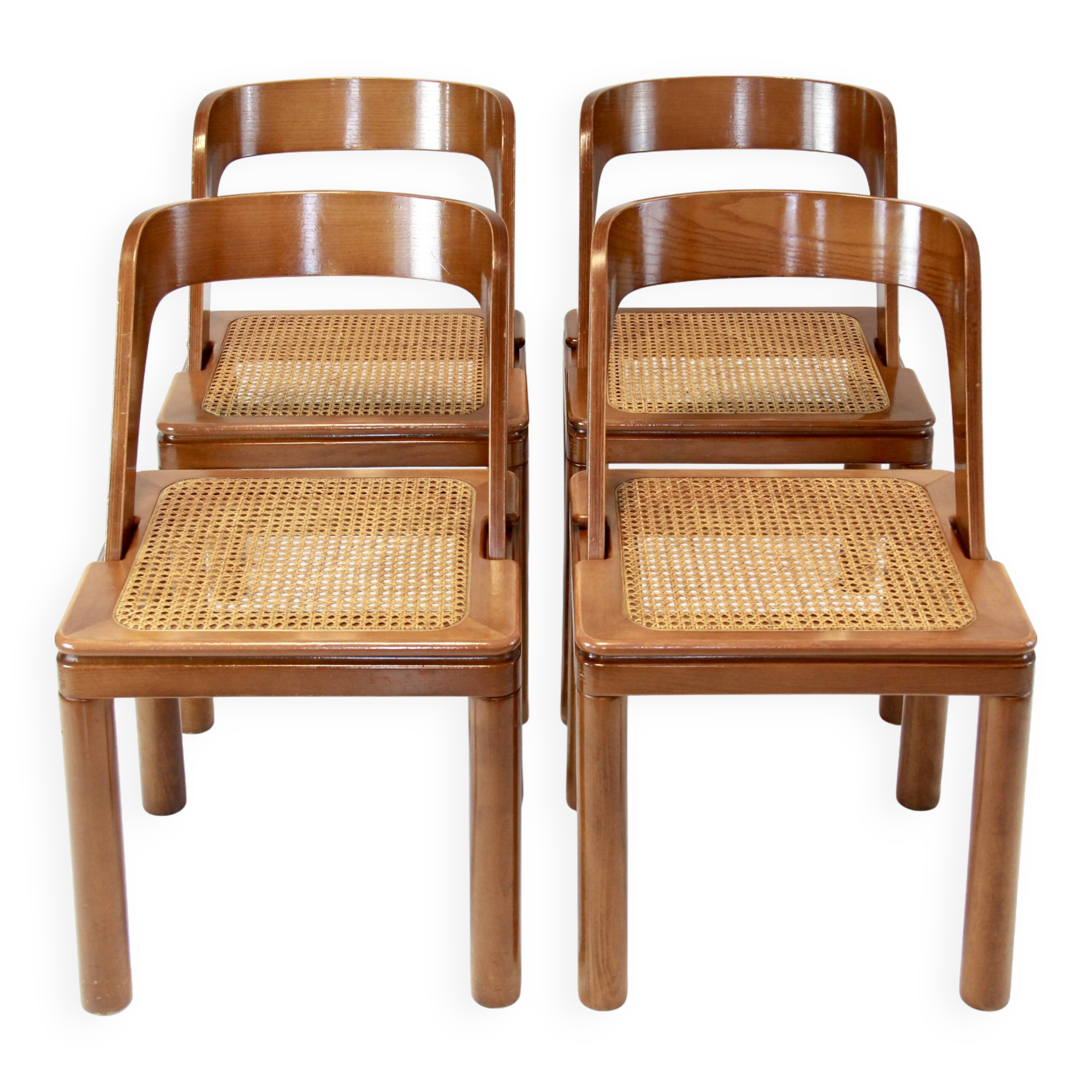 Sabot, Vintage Mid-Century Modern Dining Chairs by RB Rossana, Set of 4, It