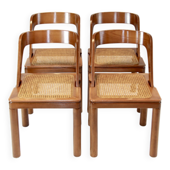 Sabot, chaises de salle à manger modernes vintage du milieu du siècle par RB Rossana, lot de 4, It
