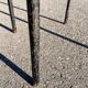 Wooden and metal workshop stool