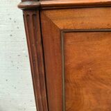 Secretary Louis XVI in mahogany Top of veined gray marble XIX century
