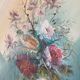 Grand tableau HST représentant un Bouquet fleuri signée Lina Pont (?)