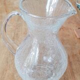 Pichet en verre craquelé