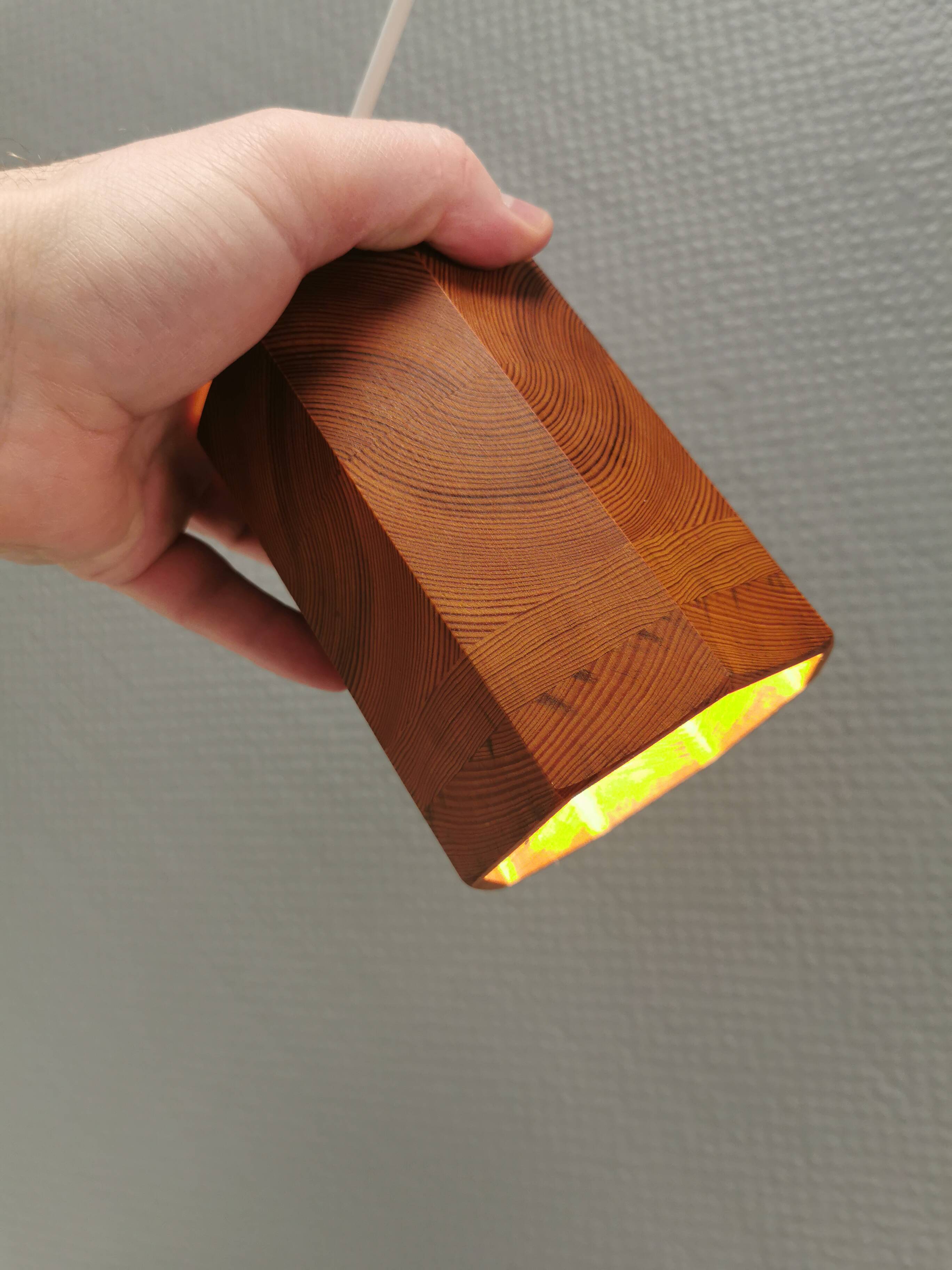 Small pine hanging lamp, swedish 1970-80s