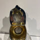 Glass and silver metal decanter around 1900