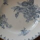 6 flat plates Sarreguemines U&C Flore - blue
