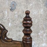 Set of 4 wooden and straw chairs