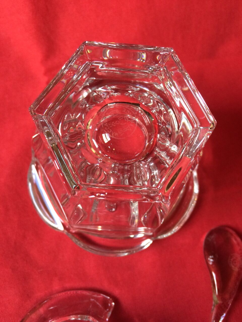 Mustard maker and his baccarat crystal spoon
