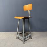 High industrial metal workshop chair