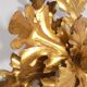 Golden leaf wall lamp