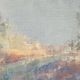 Vintage abstract landscape oil painting by Lars Falk, Sweden