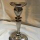 Silver metal candle holder