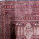 Handmade vintage Uzbek Bukhara rug 95cm x 157cm, 1950s